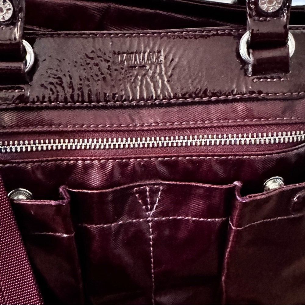 MZ Wallace Bag Crossbody Tote Patent Leather Merlot - Picture 12 of 14